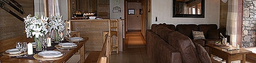 Living area of self catered rental apartment Grange 1, Meribel Village